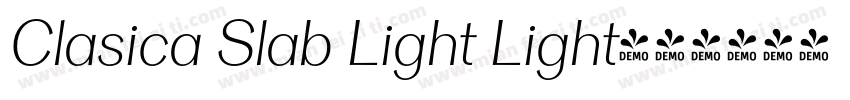 Clasica Slab Light Light字体转换